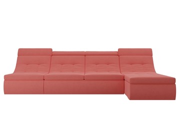 Модульный раскладной диван Холидей люкс, Коралловый (микровельвет) в Магадане - предосмотр 3