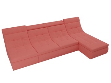Модульный раскладной диван Холидей люкс, Коралловый (микровельвет) в Магадане - предосмотр 6