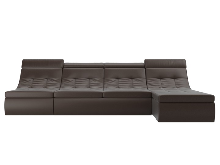 Модульный угловой диван Холидей люкс, Коричневый (экокожа) в Магадане - изображение 3