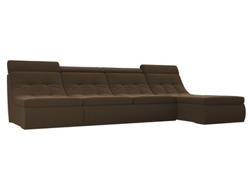 Модульный угловой диван Холидей люкс, Коричневый (микровельвет) в Магадане - предосмотр