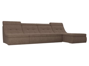 Большой модульный диван Холидей люкс, Коричневый (рогожка) в Магадане