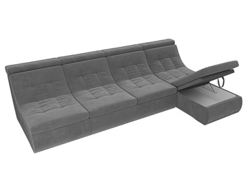 Модульный угловой диван Холидей люкс, Серый (велюр) в Магадане - предосмотр 7