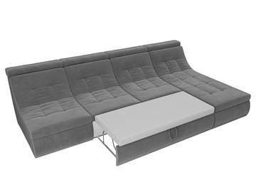 Модульный угловой диван Холидей люкс, Серый (велюр) в Магадане - предосмотр 8