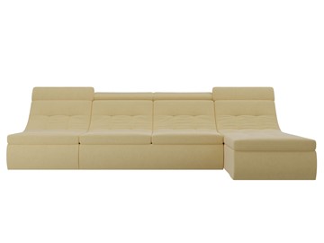 Большой модульный диван Холидей люкс, Желтый (микровельвет) в Магадане - предосмотр 3