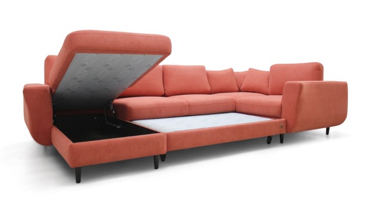 Модульный диван Томас с широкими подлокотниками и пуф-столик с подъемным механизмом в Магадане - изображение 3