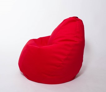 Кресло-мешок Груша среднее, велюр однотон, красное в Магадане - предосмотр 1