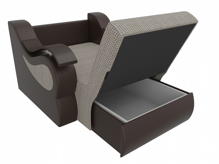 Кресло-кровать Меркурий (60), Корфу 02 (рогожка)/черный (экокожа) в Магадане - изображение 2