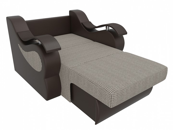 Кресло-кровать Меркурий (60), Корфу 02 (рогожка)/черный (экокожа) в Магадане - изображение 1