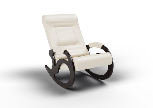Кресло-качалка Вилла, экокожа крем 11-К-КР в Магадане - изображение