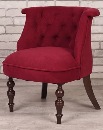 Кресло Бархат (бордовый/темно-коричневый) в Магадане - изображение