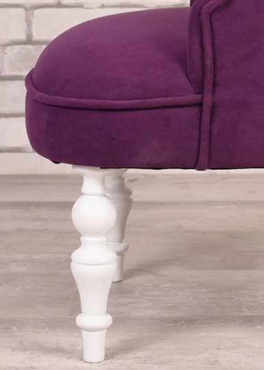 Кресло Бархат (фиолетовый/белый) в Магадане - изображение 4