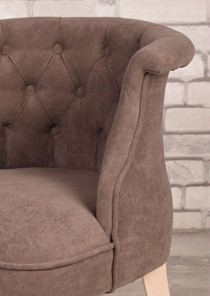 Кресло Бархат (серо-коричневый/беленый дуб) в Магадане - предосмотр 4