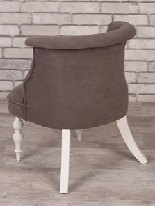 Кресло Бархат (серый/белый) в Магадане - предосмотр 1
