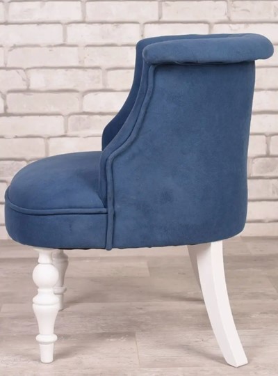 Кресло Бархат (синий/белый) в Магадане - изображение 1