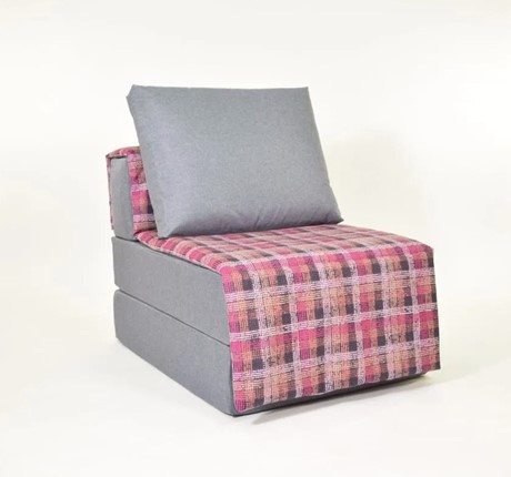 Бескаркасное кресло-кровать Харви, серый - квадро в Магадане - изображение