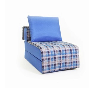 Бескаркасное кресло Харви, синий - квадро в Магадане - предосмотр