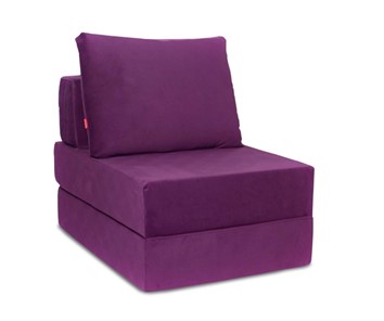 Бескаркасное кресло Окта, велюр фиолетовый в Магадане - предосмотр