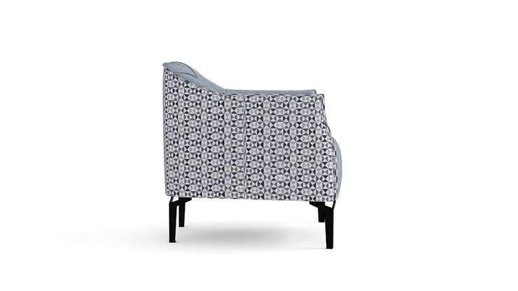 Кресло для отдыха Мускат, велюр киото уголь/шенилл домино сильвер в Магадане - изображение 2