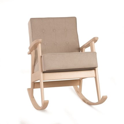 Кресло-качалка Ретро (беленый дуб / 03 - бежевый) в Магадане - изображение