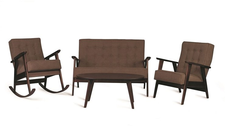Кресло-качалка Ретро (темный тон / 05 - коричневый) в Магадане - изображение 2