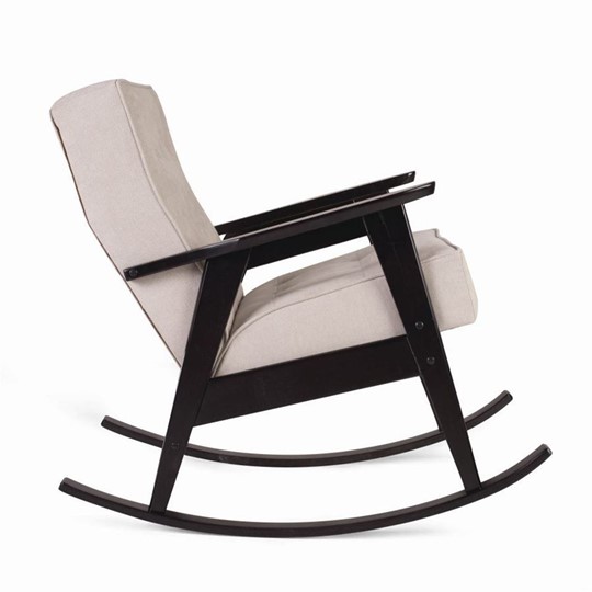 Кресло-качалка Ретро (венге / 02 - светло-серый) в Магадане - изображение 1