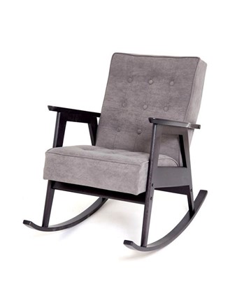 Кресло-качалка Ретро (венге / RS 15 - темно-серый) в Магадане - изображение