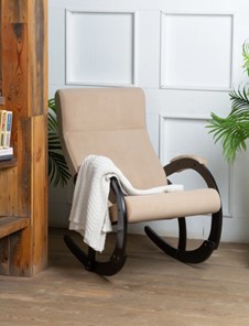 Кресло-качалка в гостиную Корсика, ткань Amigo Beige 34-Т-AB в Магадане - предосмотр 7