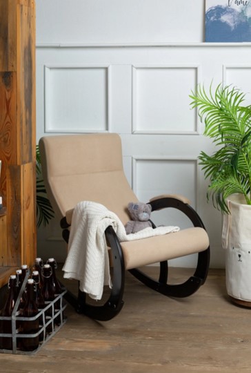 Кресло-качалка в гостиную Корсика, ткань Amigo Beige 34-Т-AB в Магадане - изображение 8