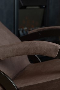 Кресло-качалка в гостиную Корсика, ткань Amigo Coffee 34-Т-AC в Магадане - предосмотр 8