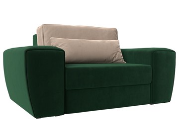 Кресло в гостиную Лига-008, Зеленый\Бежевый (велюр) НПБ в Магадане - предосмотр