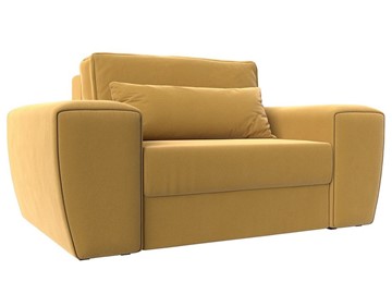 Кресло в гостиную Лига-008, Желтый (Микровельвет) НПБ в Магадане