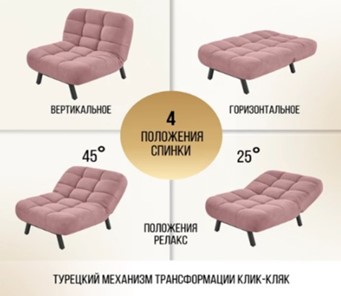 Кресло на ножках Абри опора металл (розовый) в Магадане - предосмотр 10