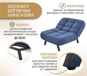 Кресло-кровать Абри опора металл (синий) в Магадане - предосмотр 10