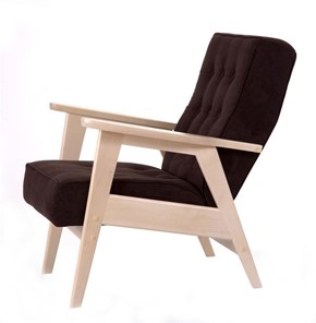 Кресло Ретро (беленый дуб / RS 32 - коричневый) в Магадане - предосмотр 1