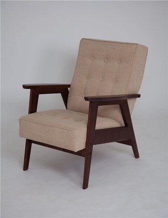 Кресло Ретро (темный тон / RS 03 - бежевый) в Магадане - изображение