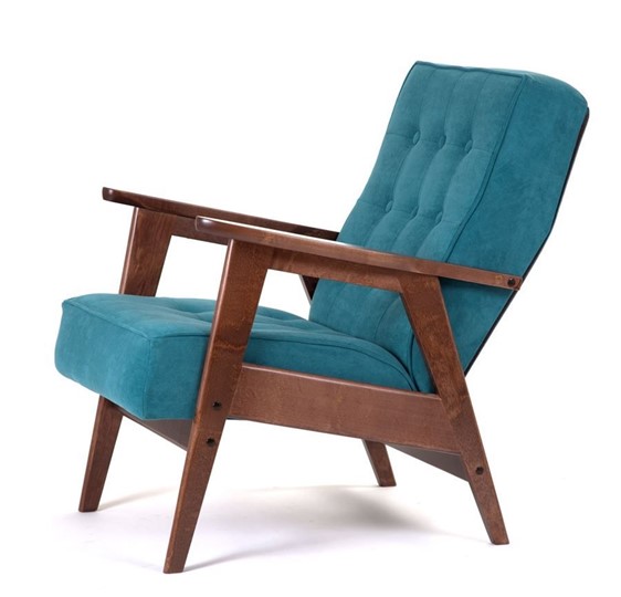 Кресло Ретро (темный тон / RS29 - бирюзовый) в Магадане - изображение 1