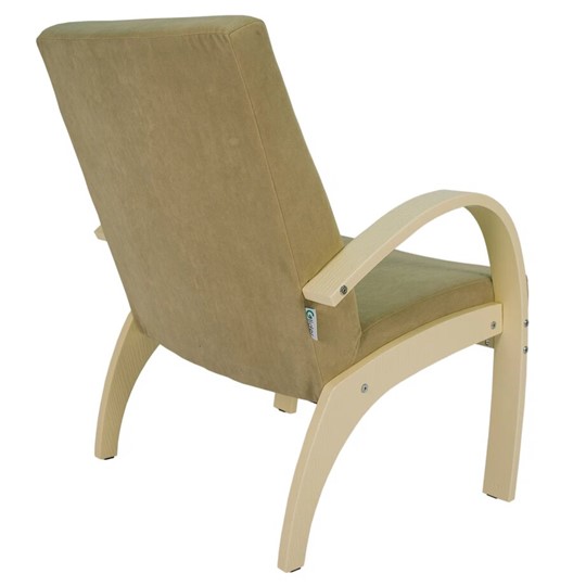 Кресло мягкое Денди шпон, ткань ультра санд, каркас дуб шампань шпон в Магадане - изображение 1