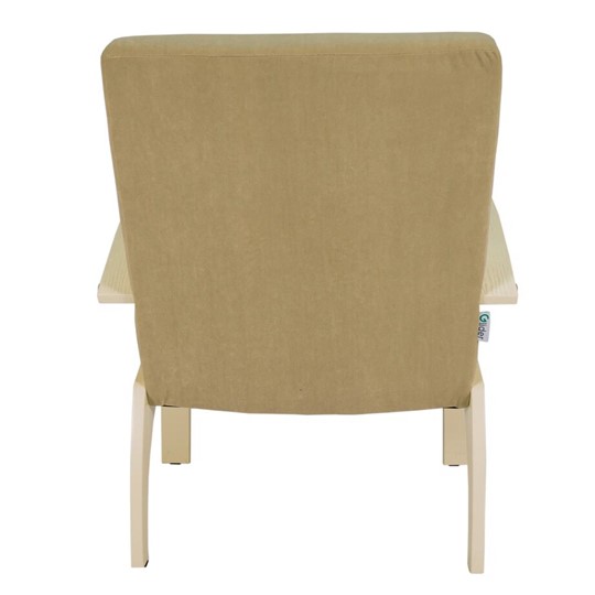 Кресло мягкое Денди шпон, ткань ультра санд, каркас дуб шампань шпон в Магадане - изображение 6
