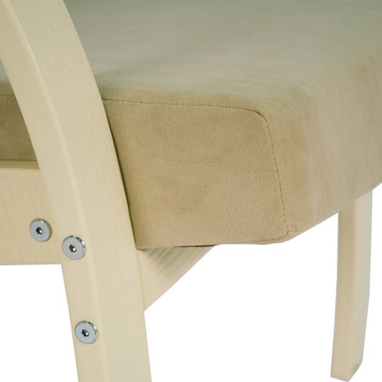 Кресло мягкое Денди шпон, ткань ультра санд, каркас дуб шампань шпон в Магадане - изображение 7