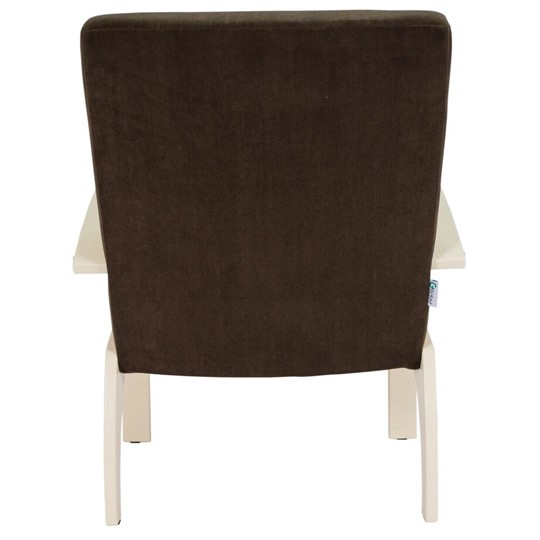 Кресло в гостиную  Денди шпон, ткань ультра шоколад, каркас дуб шампань шпон в Магадане - изображение 7