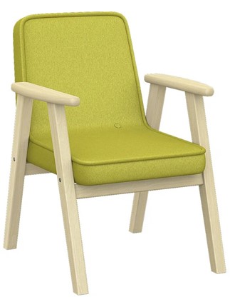 Кресло Ретро ткань лайм, каркас лак в Магадане - изображение