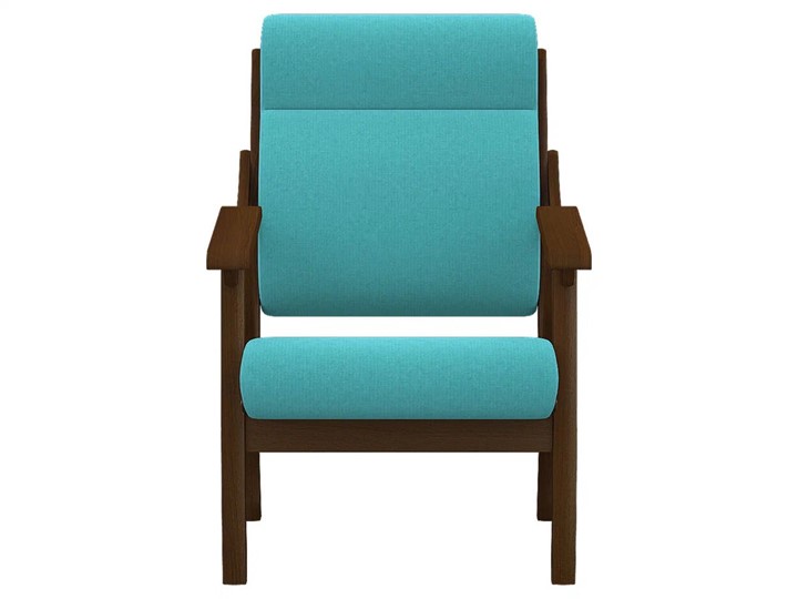 Кресло Вега 10 ткань бирюза, каркас орех в Магадане - изображение 3