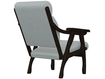 Кресло мягкое Вега 10 ткань серый, каркас венге в Магадане - предосмотр 2