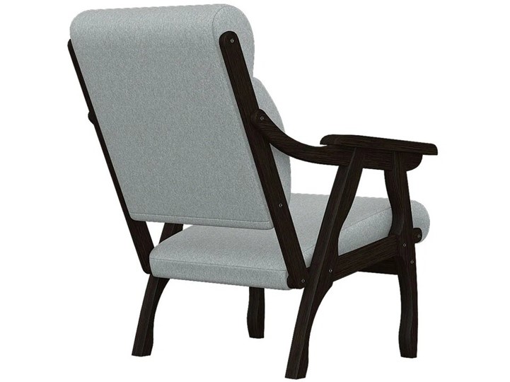 Кресло мягкое Вега 10 ткань серый, каркас венге в Магадане - изображение 2