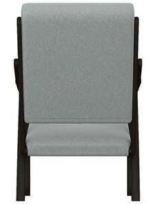 Кресло мягкое Вега 10 ткань серый, каркас венге в Магадане - предосмотр 5