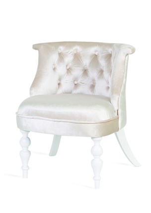 Кресло Бархат (бархат №30/белая эмаль) в Магадане - изображение