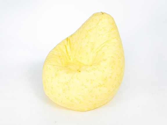 Кресло-мешок Груша малое, жаккард, желтый в Магадане - изображение