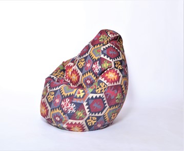 Кресло-мешок Груша малое, велюр принт, мехико графит в Магадане