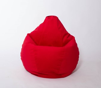 Кресло-мешок Груша среднее, велюр однотон, красное в Магадане - предосмотр 2