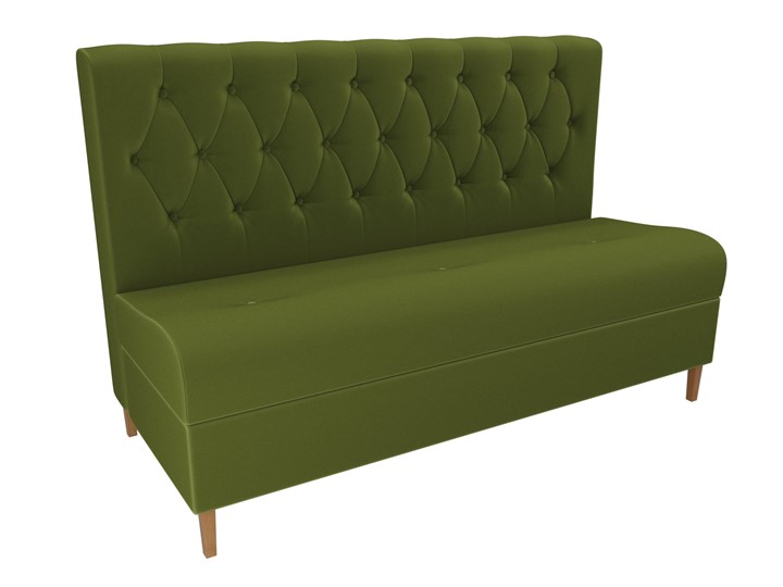 Кухонный прямой диван Бремен, Зеленый (микровельвет) в Магадане - изображение 4